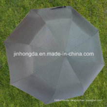 27 Inches Black 2-Folding EVA Handle Auto Open Umbrella (YS2F0009-1)